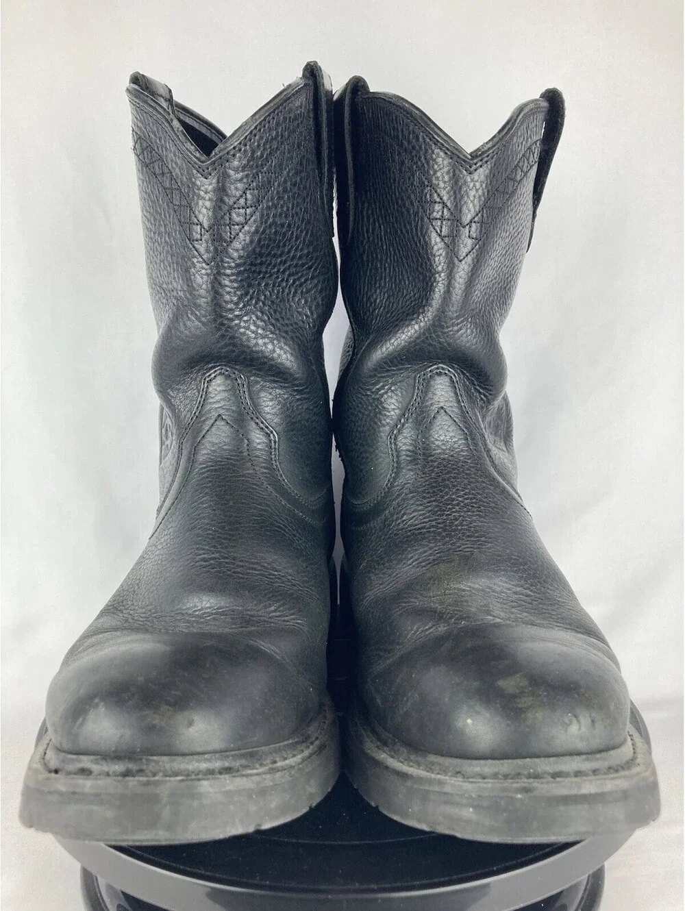 Men’s 10.5 Ariat Sierra Boots Black Leather Pull On Waterproof Work Soft Toe